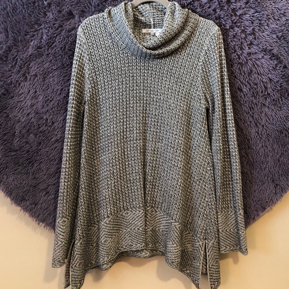 Sold! Cowl-neck Black & White Oversized Sweater